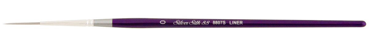 Silver Silk 88® Silver Synthetic Script Liner Paintbrush | Short Handle | 8807S