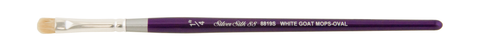 Silver Silk 88® White Goat Hair Mini Mop Paintbrush | Short Handle | 8819S