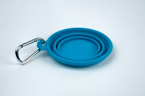 Silver Essentials Round Collapsible Silicone Water Bowl - Teal | 250ml | 9000