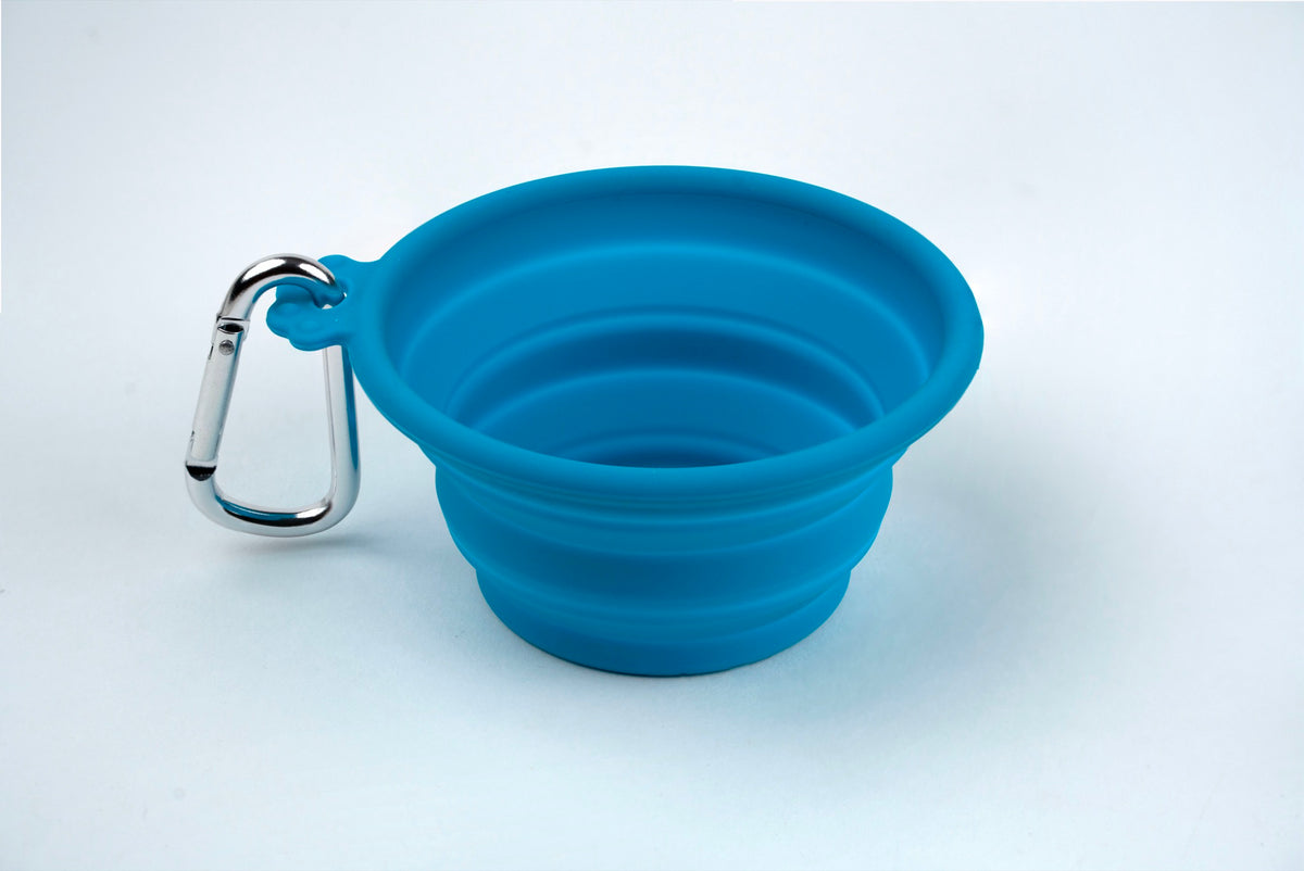 Silver Essentials Round Collapsible Silicone Water Bowl | Various Colors & Sizes