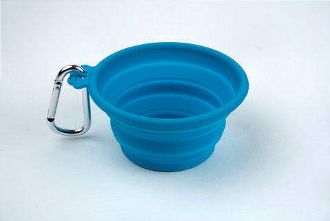 Silver Essentials Round Collapsible Silicone Water Bowl | Various Colors & Sizes