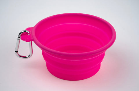 Silver Essentials Round Collapsible Silicone Water Bowl | Various Colors & Sizes
