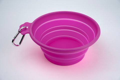 Silver Essentials Round Collapsible Silicone Water Bowl | Various Colors & Sizes