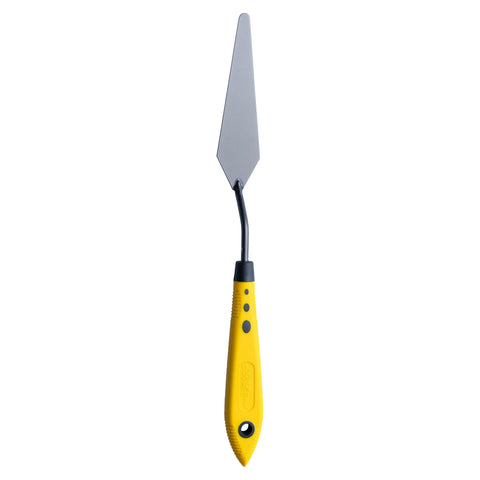 SBL #B69 Matte Black Palette Painting Knife - The Bold Sweeper-Blade | Yellow Handle | 9469