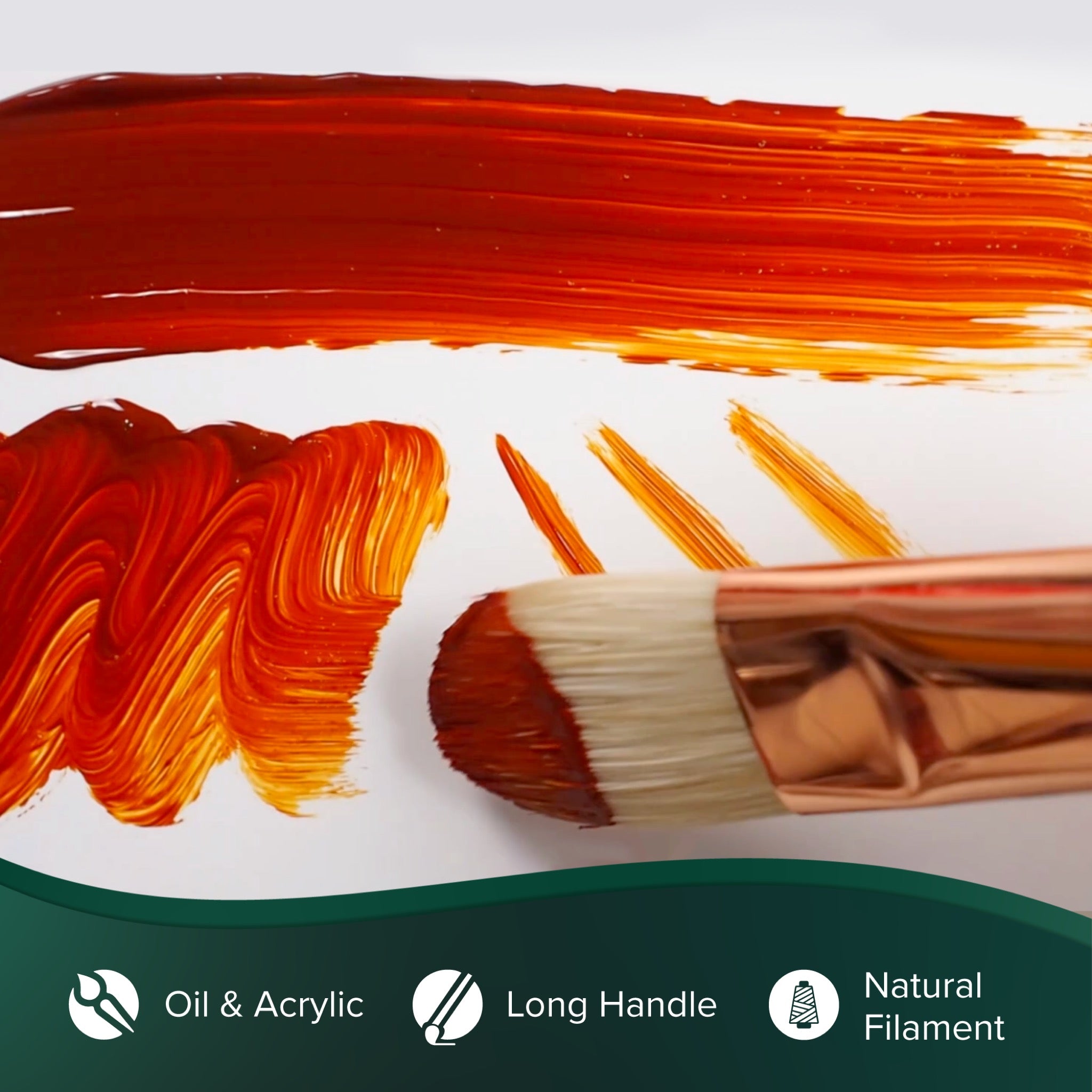 Grand Prix® Xtra Long Filbert Paintbrush | Long Handle | 1027