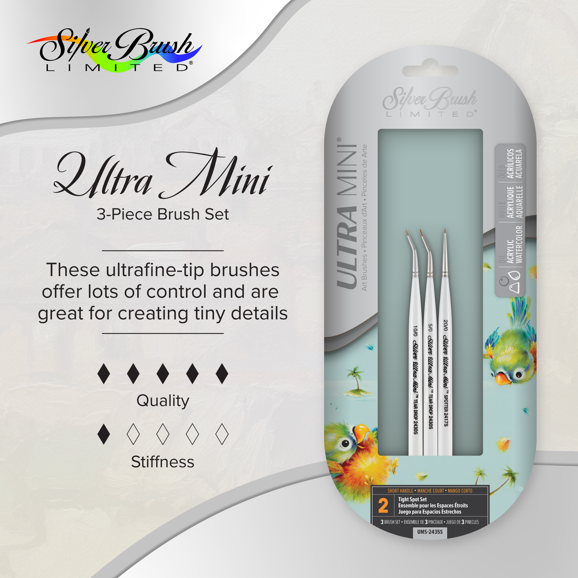 Ultra Mini® 3pc Tight Spot Set | Short Handle | UMS-2435S