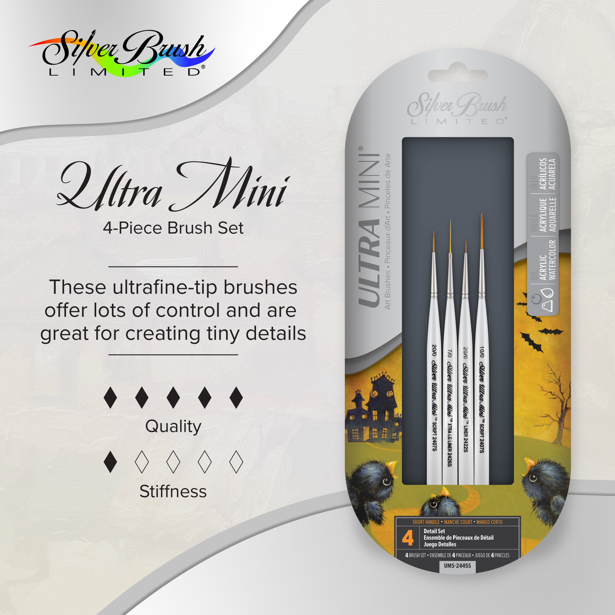 Ultra Mini® 4pc Detail Set | Short Handle | UMS-2445S