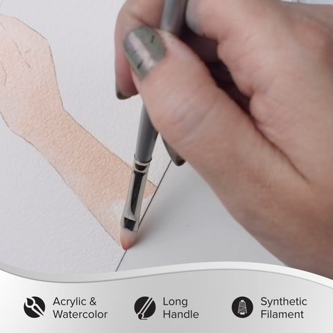 Silverwhite® Filbert Paintbrush | Long Handle | 1503