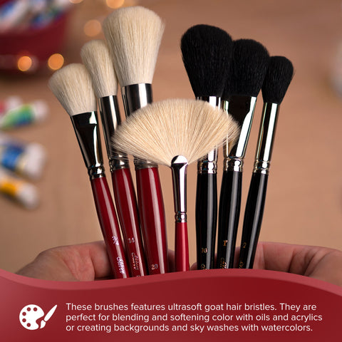 Silver Mop™ White Round Paintbrush | Short Handle | 5518S