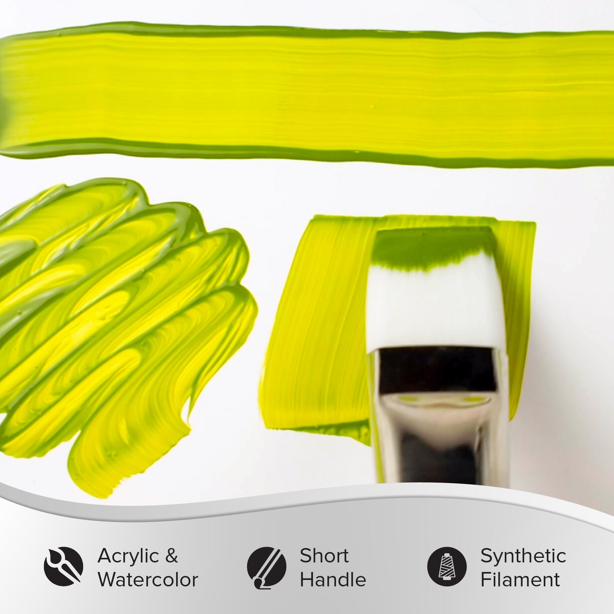 Silverwhite® 6pc Bright Brush Set | Short Handle | SW-1585S