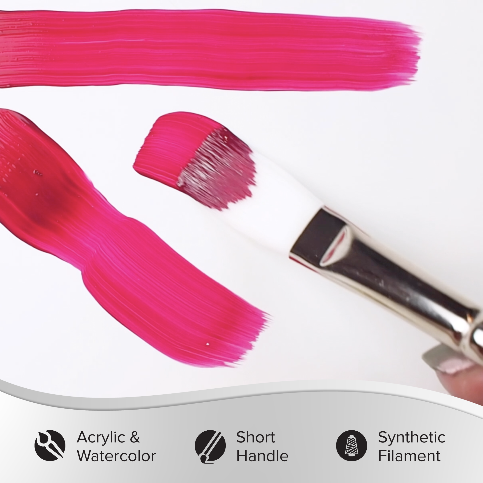 Silverwhite® Stroke Paintbrush | Short Handle | 1511S