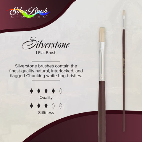Silverstone® Flat Paintbrush | Long Handle | 1101