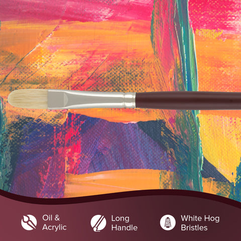Silverstone® Filbert Paintbrush | Long Handle | 1103