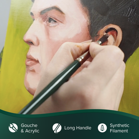 Ruby Satin® Round Paintbrush | Long Handle | 2500