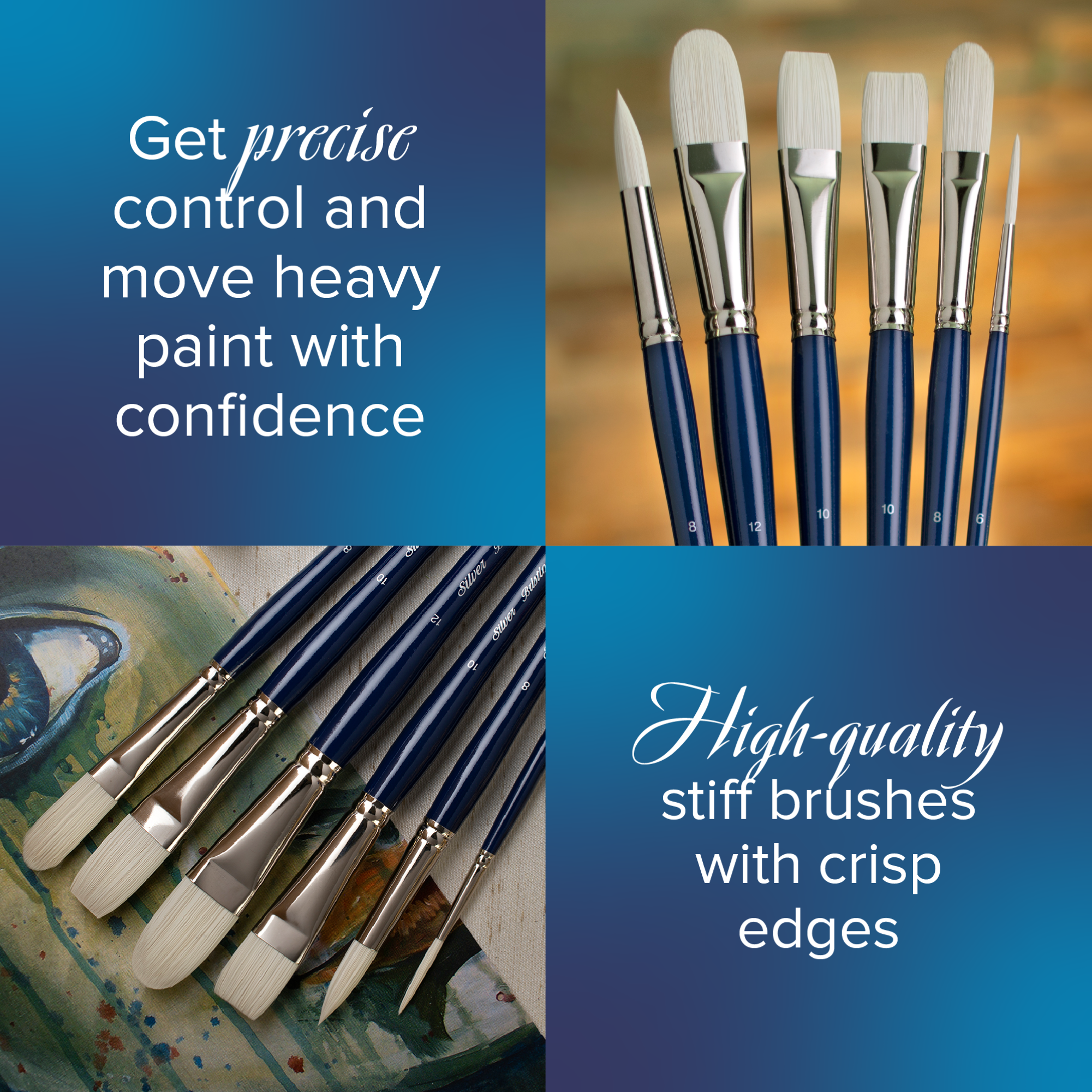 Bristlon® Long Handle Flat Paintbrush | Long Handle | 1901
