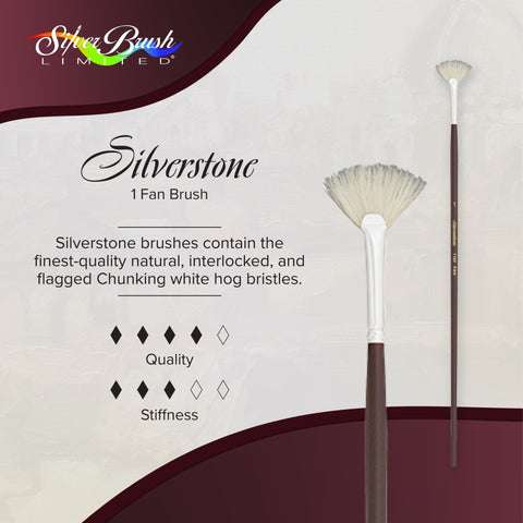 Silverstone® Fan Paintbrush | Long Handle | 1104