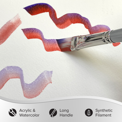 Silverwhite® Angle Paintbrush | Long Handle | 1506