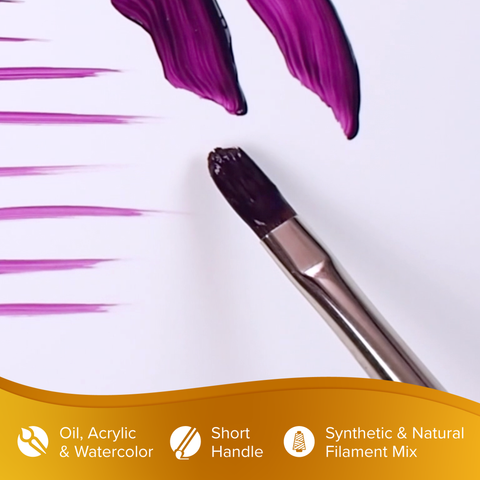 Golden Natural® Filbert Paintbrush | Short Handle | 2003S