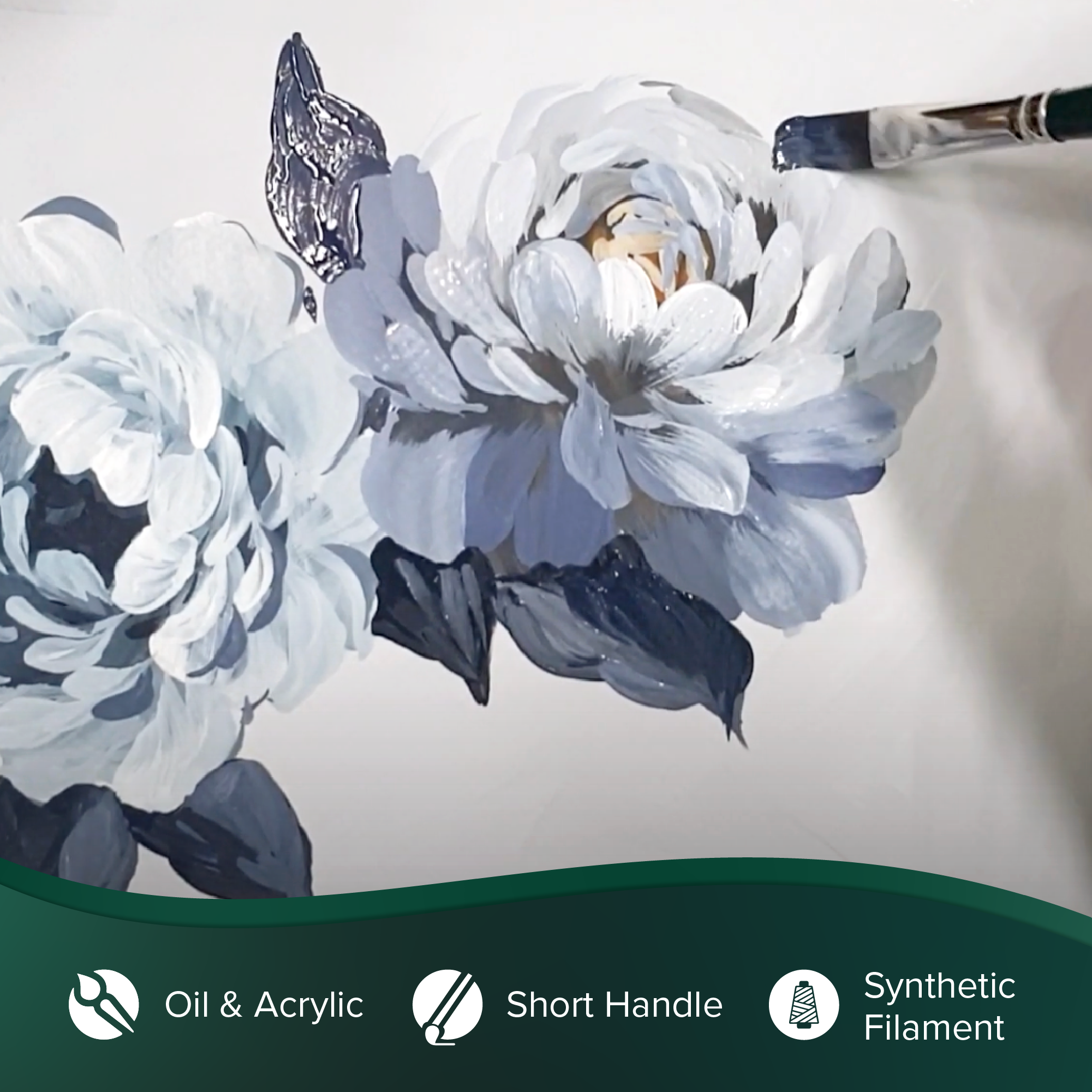 Ruby Satin® Bright Paintbrush | Short Handle | 2502S