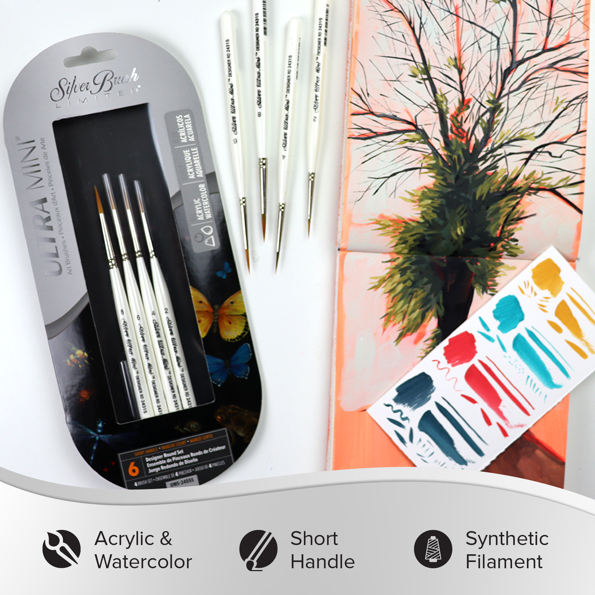 Ultra Mini® 4pc Ultimate Round Set | Short Handle | UMS-2455S