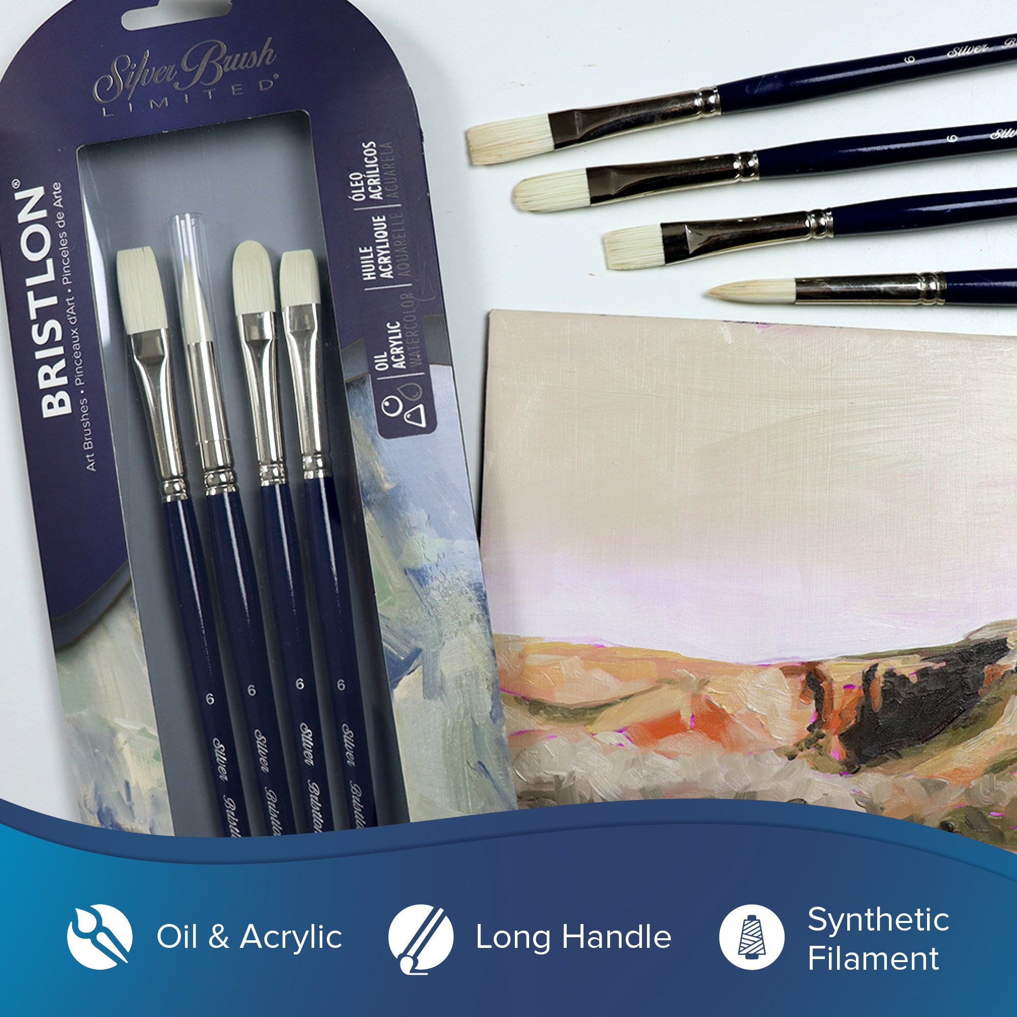 Bristlon® 4pc Versatile Variety Set | Long Handle | BR-1940