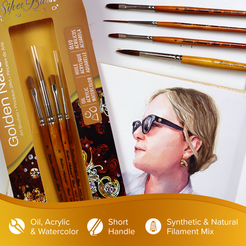 Golden Natural® 4pc Basic Set | Short Handle | GN-2090S