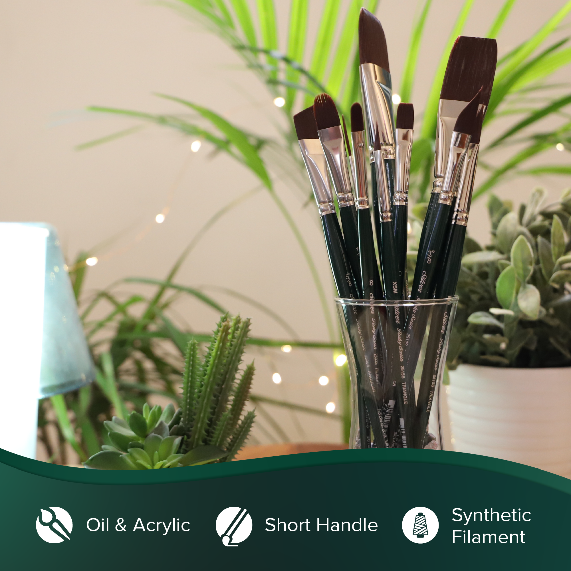 Ruby Satin® 4pc Mixed Media Variety Set | Long Handle | RS-2504