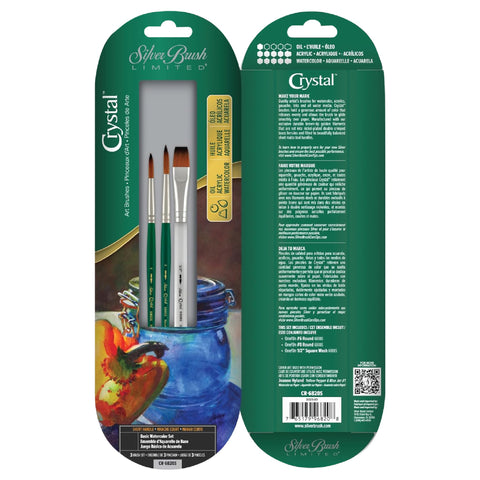 Crystal™ Golden Taklon 3Pc Basic W/C Set | CR-6820S - Basic Acrylic Set