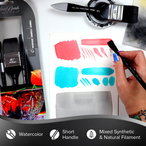 Black Velvet® 3pc Background Painting Set | Short Handle | WC-3203S