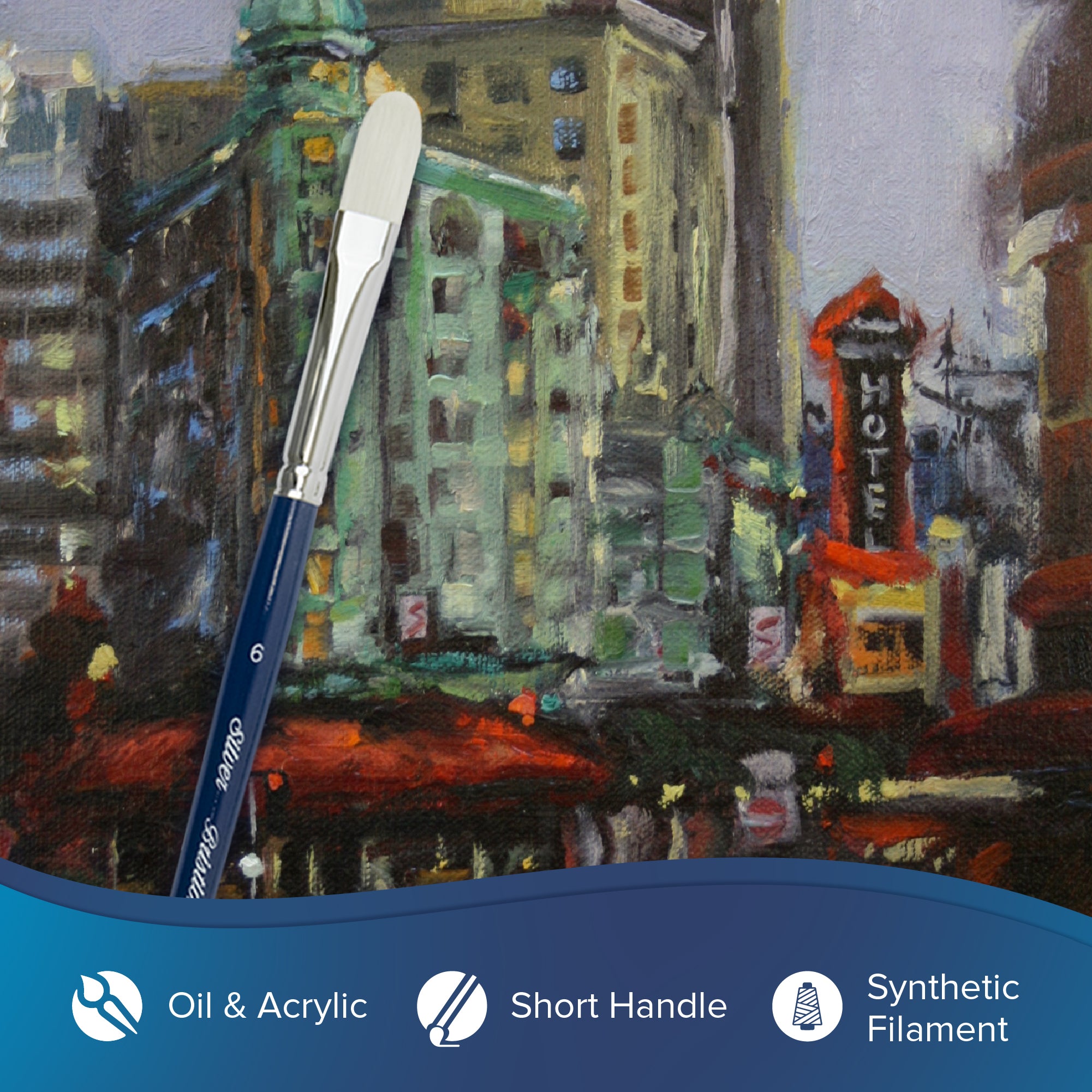 Bristlon® Filbert Paintbrush | Short Handle | 1903S