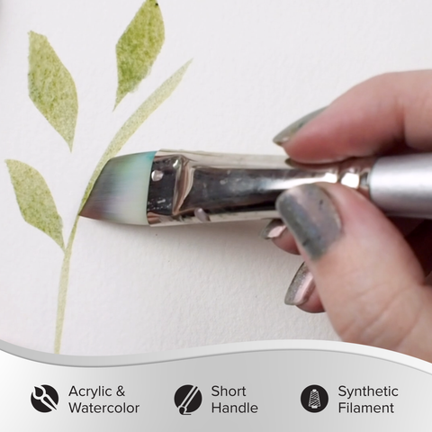 Silverwhite® Angle Paintbrush | Short Handle | 1506S