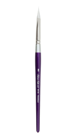 Silver Silk 88® Silver Synthetic Triangle Paintbrush | Short Handle | 8815S