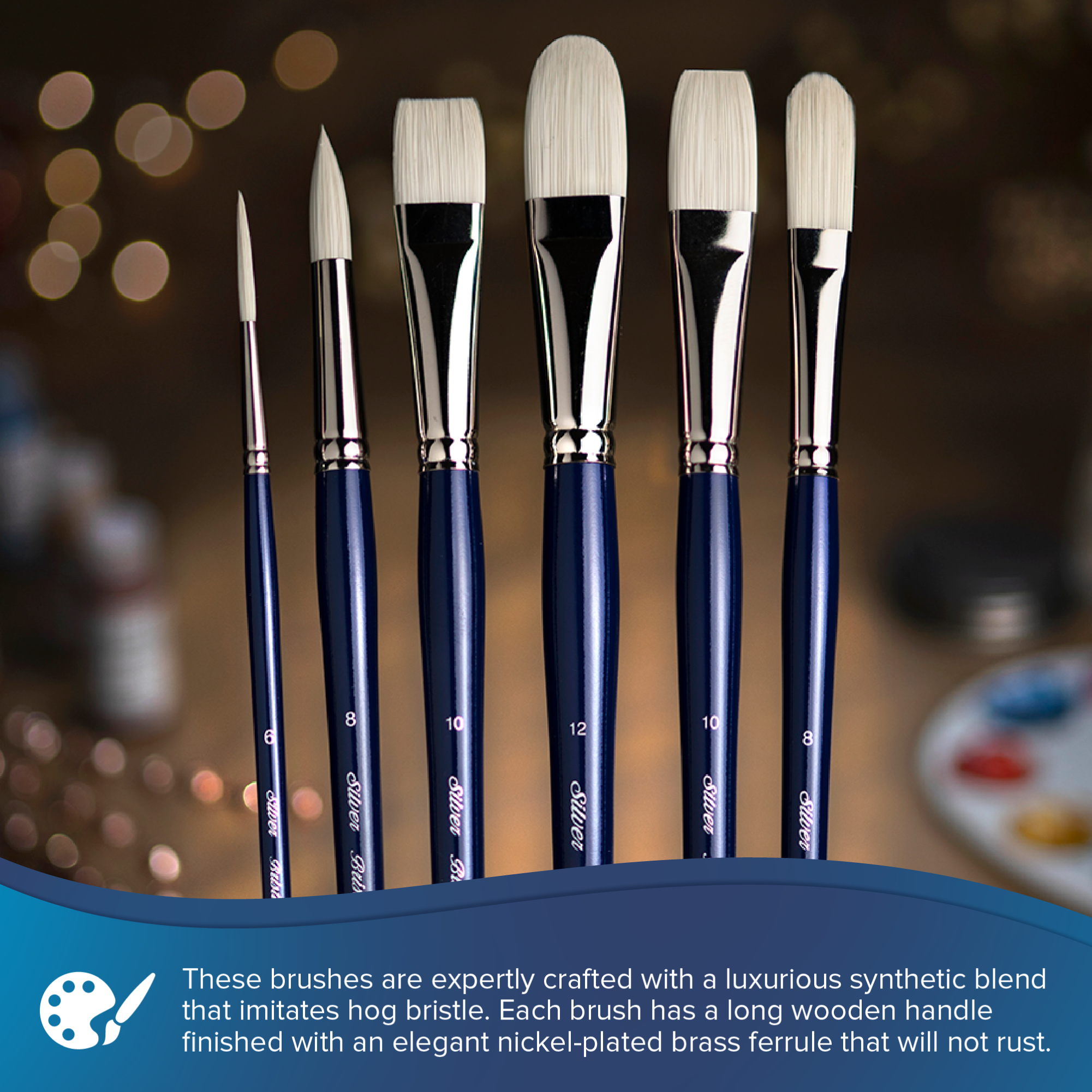 Bristlon® Short Handle Script Liner Paintbrush | Short Handle | 1907S