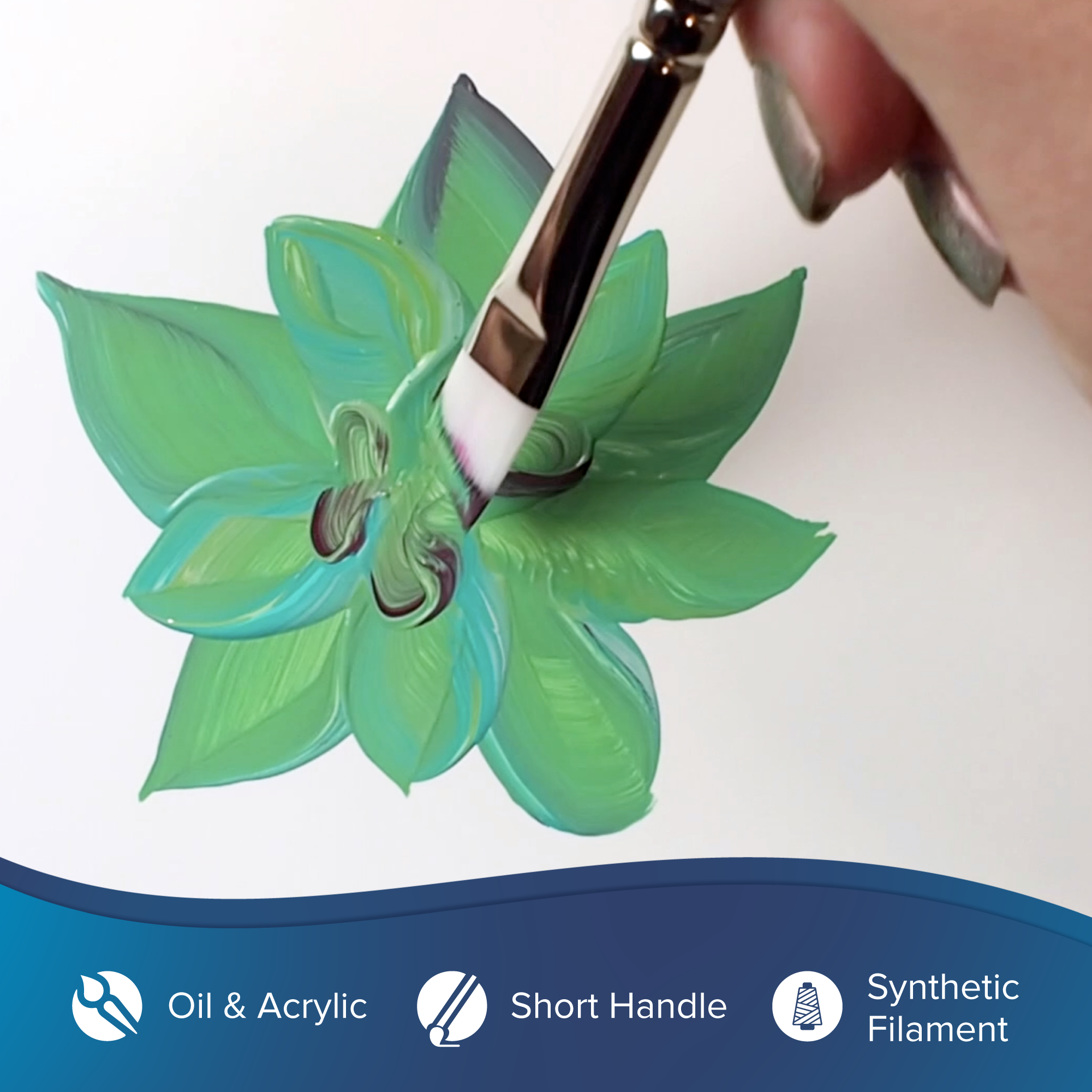 Bristlon® 4pc Angle Brush Set | Short Handle | BR-1957S