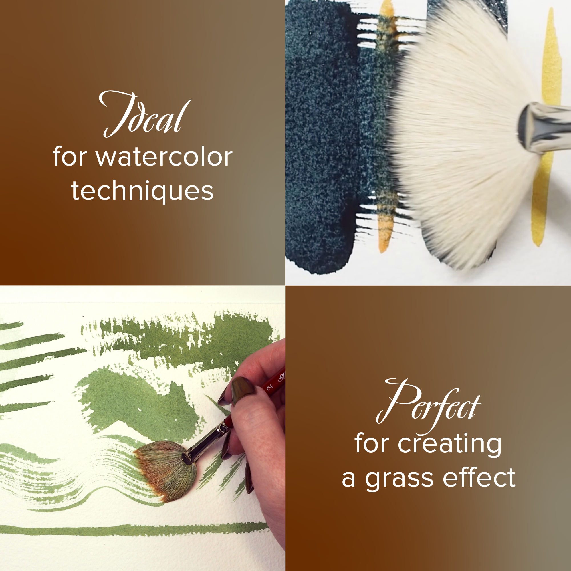 Alpine White™ Fan Paintbrush | Short Handle | 5504S