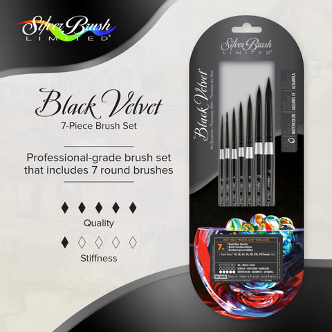 Black Velvet® 7pc Must-Have Rounds Set | Short Handle | WC-3207S