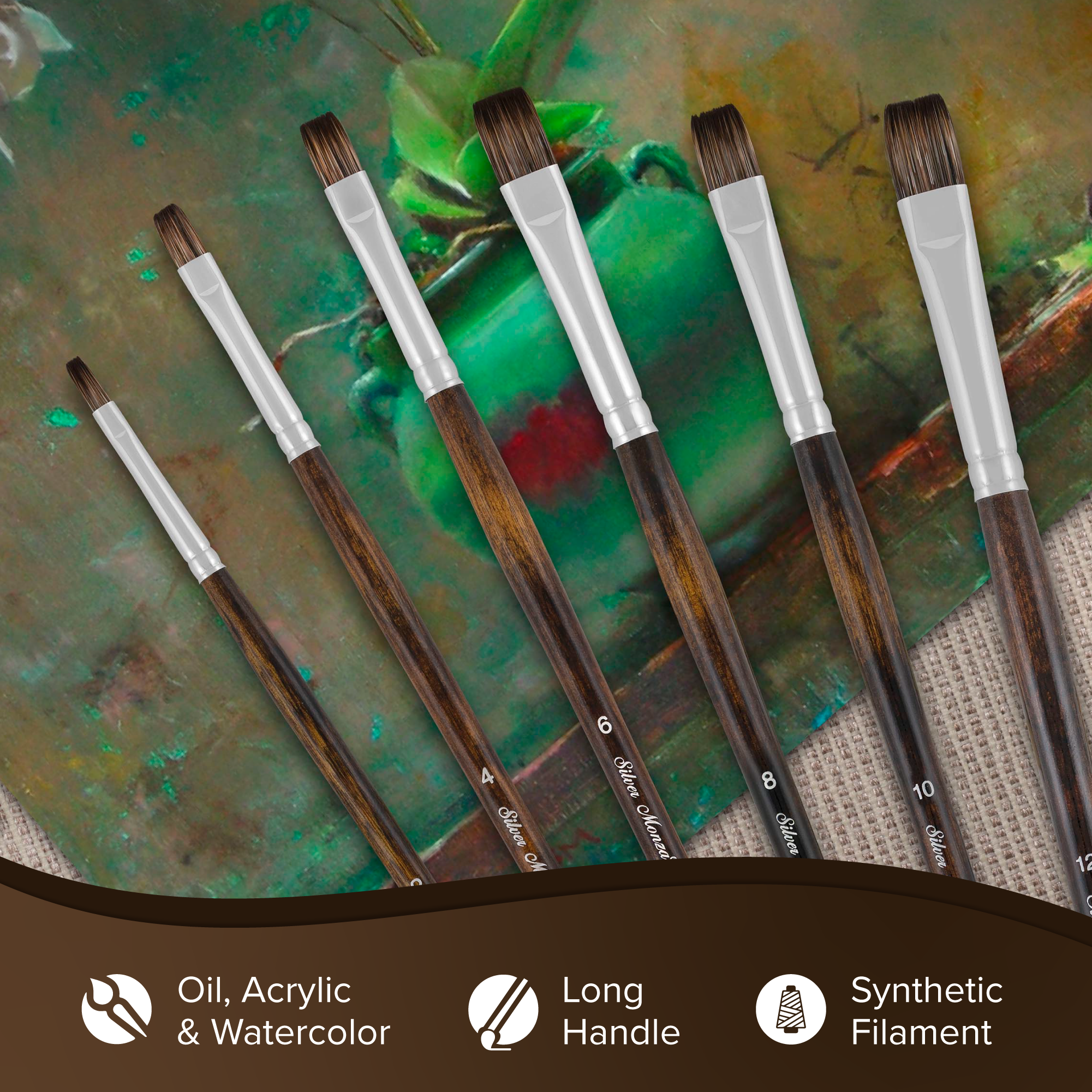 Monza® Bright Paintbrush | Long Handle | 2602