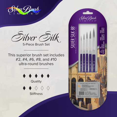 Silver Silk 88® 5pc Ultimate Round Set | Short Handle | SK-8107S