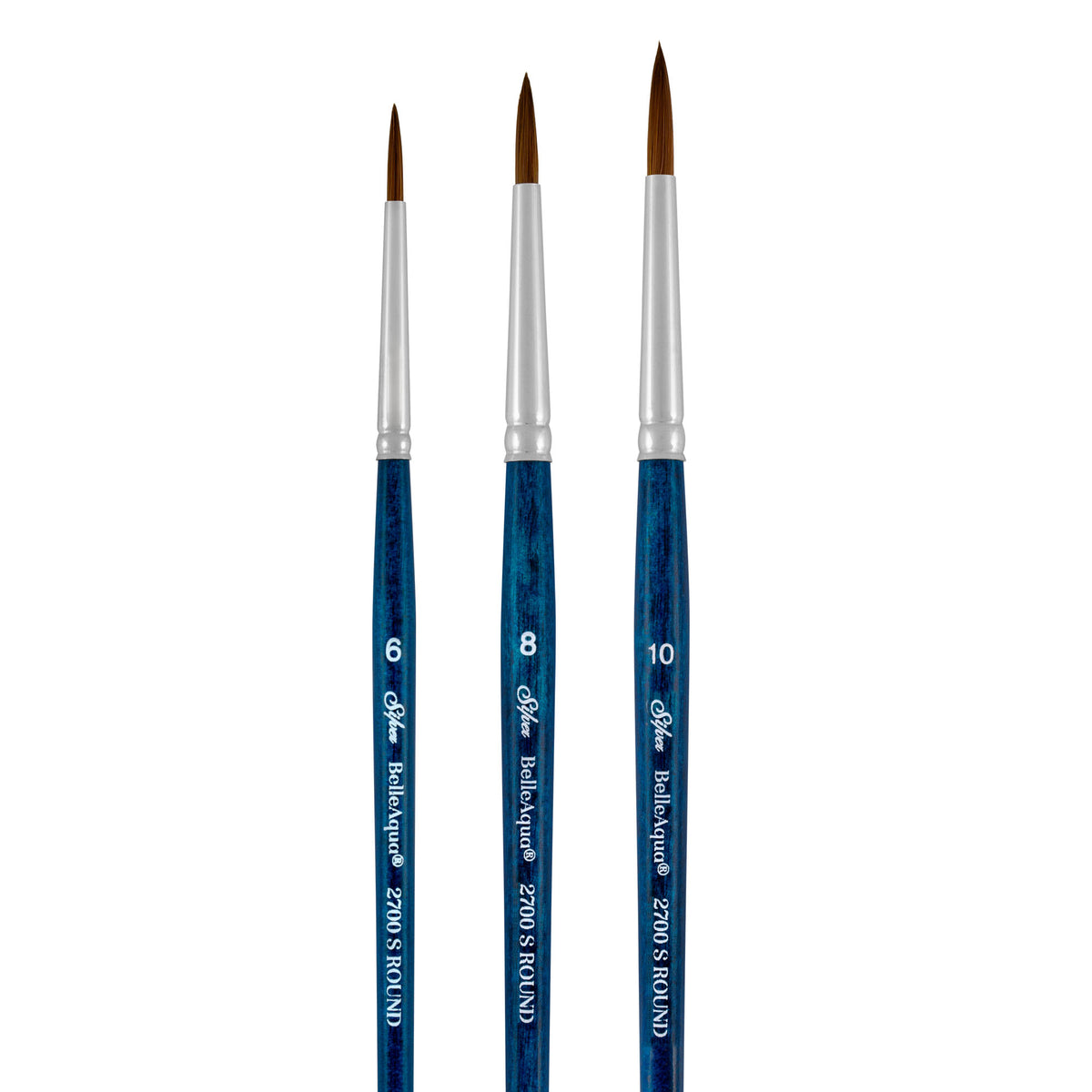BelleAqua® 3pc Basic Round Set | Short Handle | BA-2753S