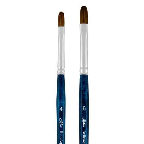 BelleAqua® 2pc Filbert Set | Short Handle | BA-2759S