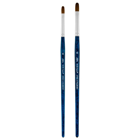 BelleAqua® 2pc Filbert Set | Short Handle | BA-2759S