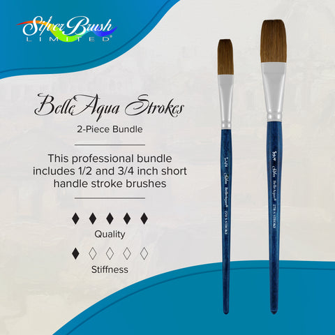 BelleAqua® 2pc Long Stroke Set | Short Handle | BA-2760S
