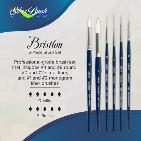 Bristlon® 6pc Detail Set | Short Handle | BR-1958S
