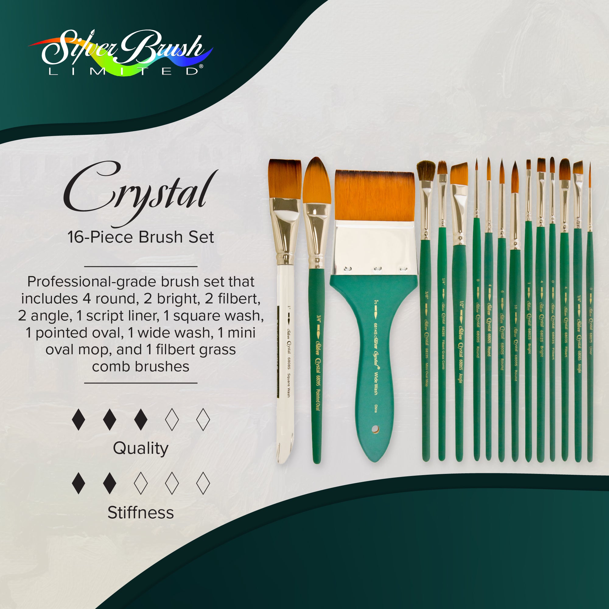 Crystal™ 16pc Must-Have Set | Short Handle | CR-6868S