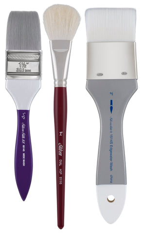 Foundation & Background 3pc Watercolor Set | Short Handle | FB-9002S