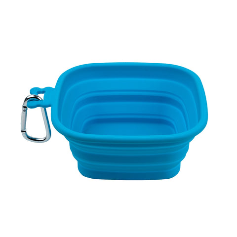 Silver Essentials Square Collapsible Water Bowl | 500 ml & 900 ml sizes | 1 Pk