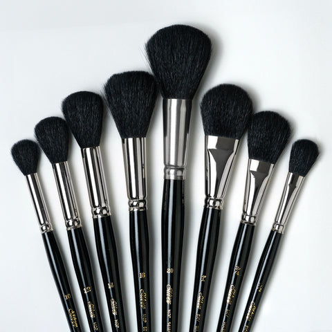 Silver Mop™ 8pc Black Round & Oval Mop Set | Short Handle | MP-5665S