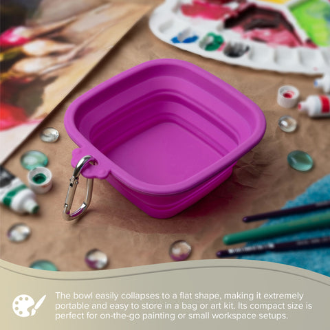 Silver Essentials Square Collapsible Water Bowl | 500 ml & 900 ml sizes | 1 Pk