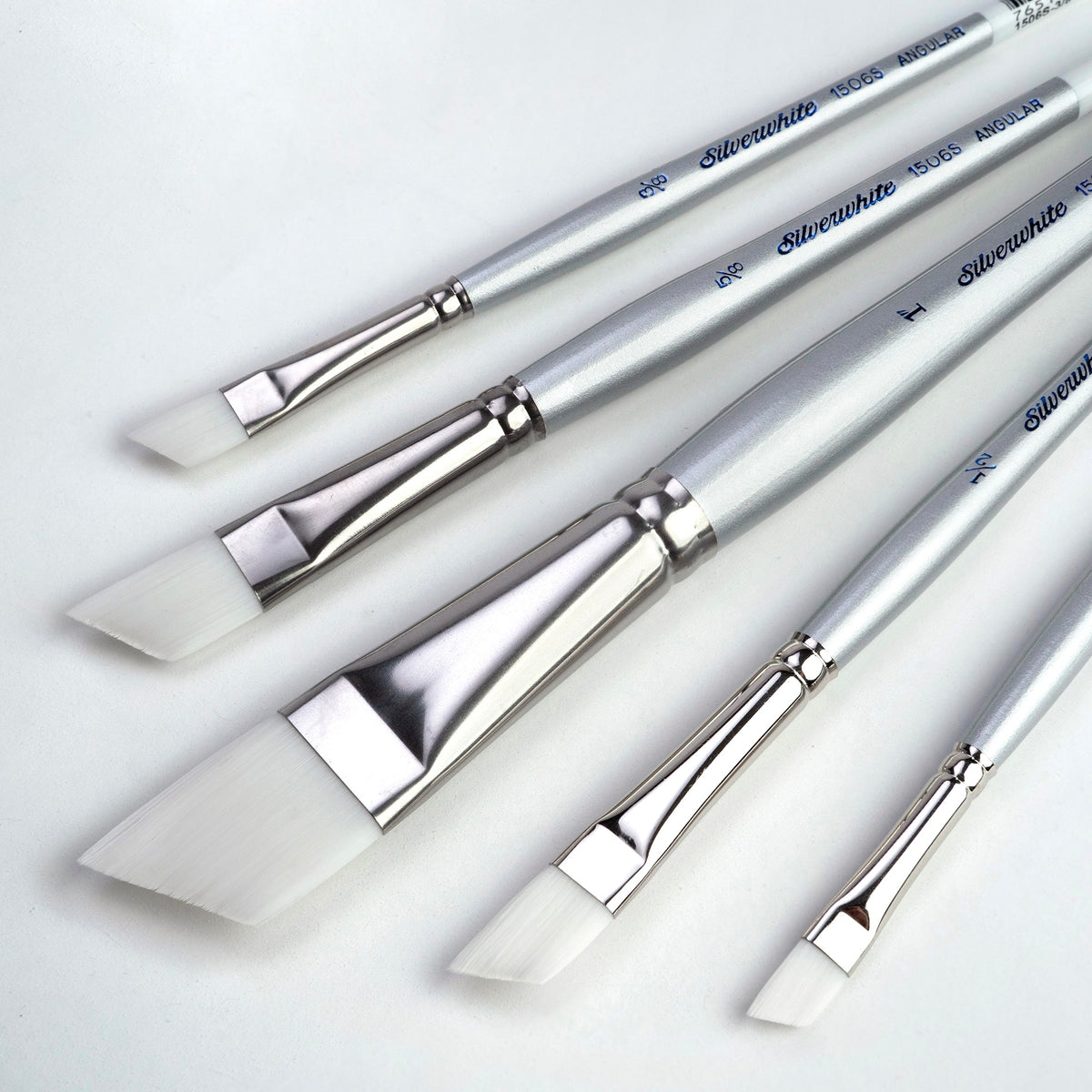 Silverwhite® 5pc Angle Brush Set | Short Handle | SW-1587S