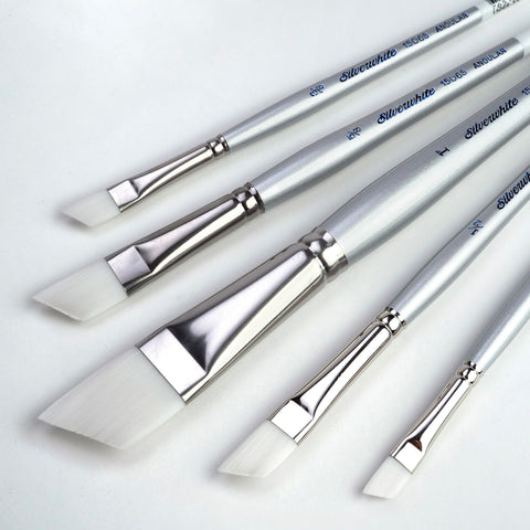 Silverwhite® 5pc Angle Brush Set | Short Handle | SW-1587S